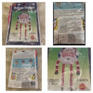 Vintage 1989 Helium Hopper Christmas Santa Claus Party Balloon 24” sealed